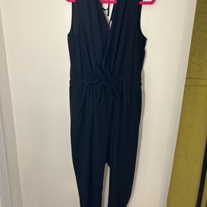 LOFT Classic Black Sleeveless Jumpsuit
